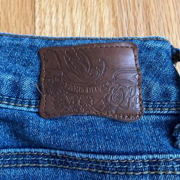 Paris Blue Vintage Double Button Fly Vintage Women's Straight Leg Jeans - Blue - Picture 7 of 10